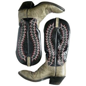 Hondo Stitched Leather Western Cowboy Boot | 8.5